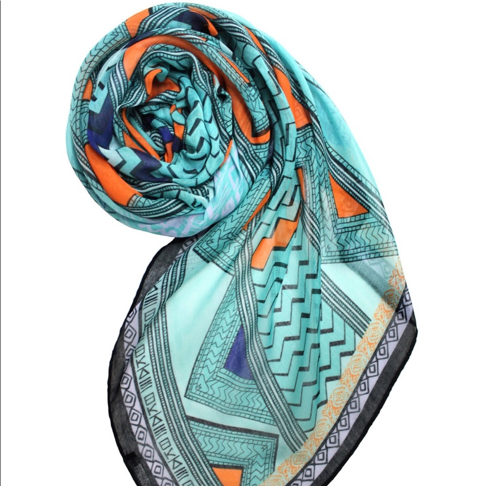 Printed Villiage African Tribe Scarf